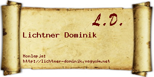 Lichtner Dominik névjegykártya